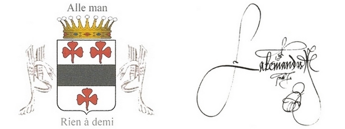 [Blason et signature de Jean Lallemand]